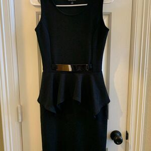 Mesmerized Black Dress with Gold Plate Belt